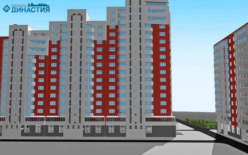 Трехмерная модель жилого комплекса Династия (Иркутск)