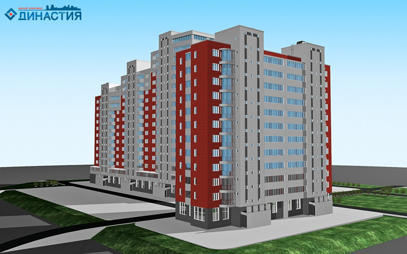 Трехмерная модель жилого комплекса Династия (Иркутск)